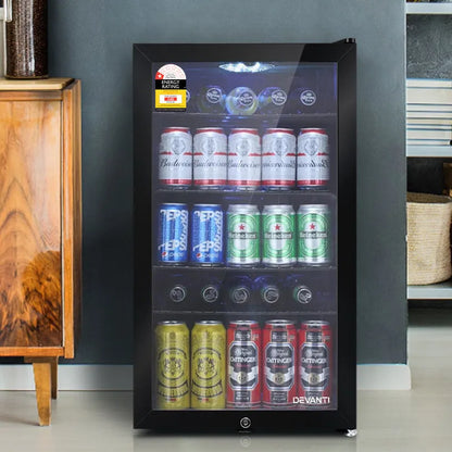 small refrigerator with glass door 98 ltrs