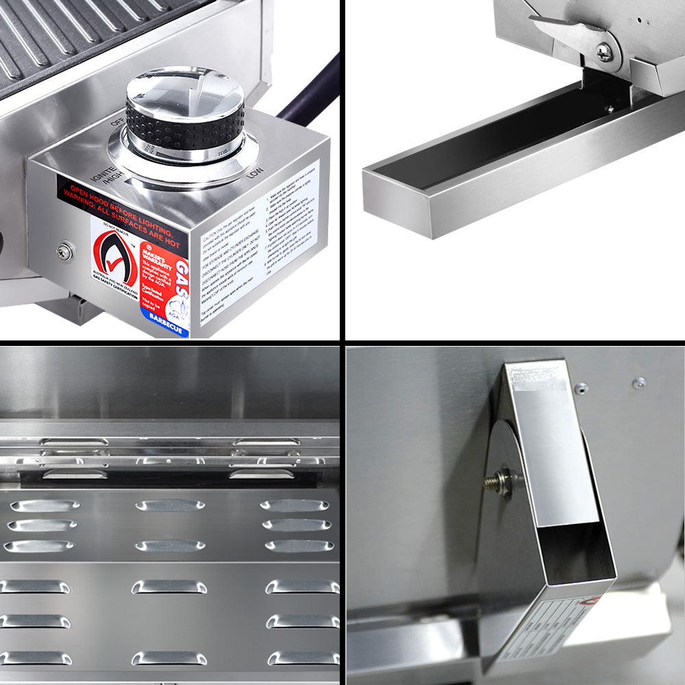 Grillz Portable Gas BBQ with Double Sided Plate - Premium Outdoor Gri