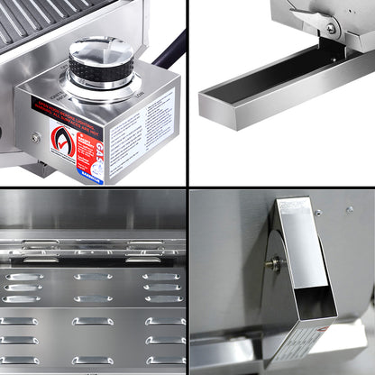 Grillz Portable Gas BBQ with Double Sided Plate - Premium Outdoor Gri