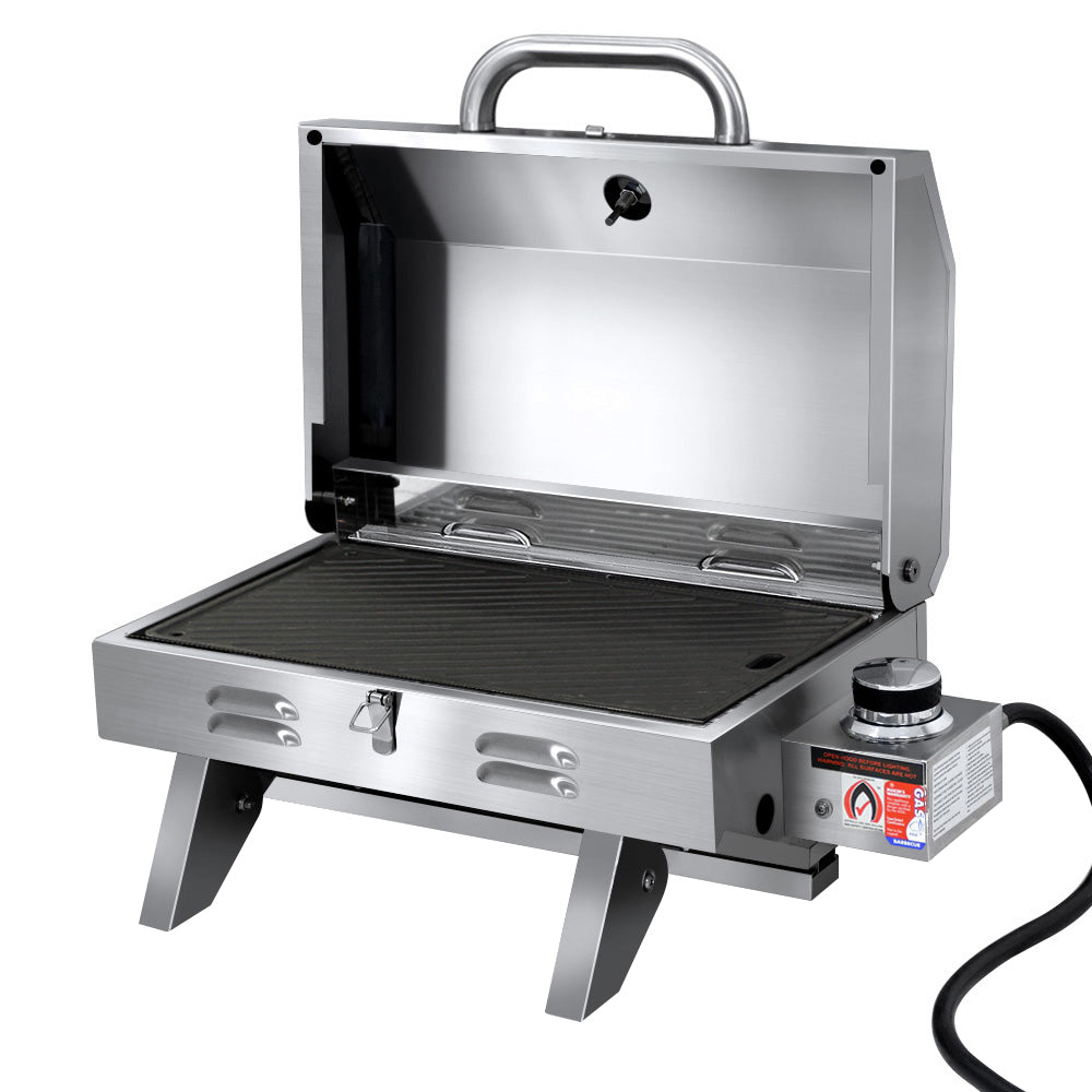 Grillz Portable Gas BBQ with Double Sided Plate - Premium Outdoor Gri