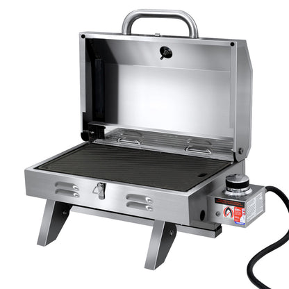 Grillz Portable Gas BBQ with Double Sided Plate - Premium Outdoor Gri