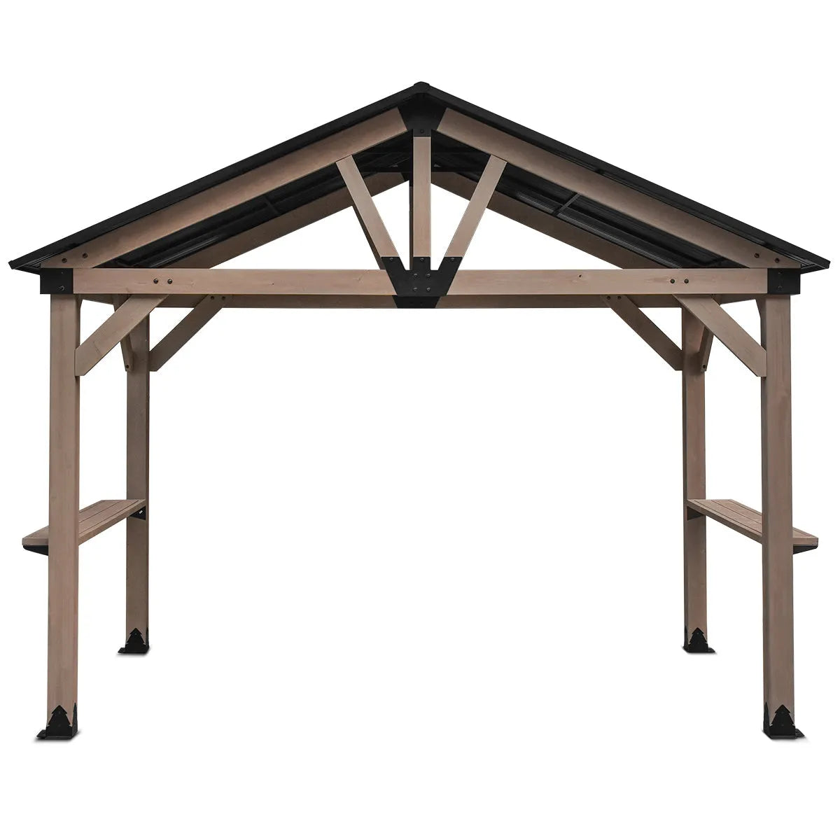 Yardtopia Oslo XL 3.6m x 2.4m BBQ/Grill Timber & Steel Gable Roof Gazebo