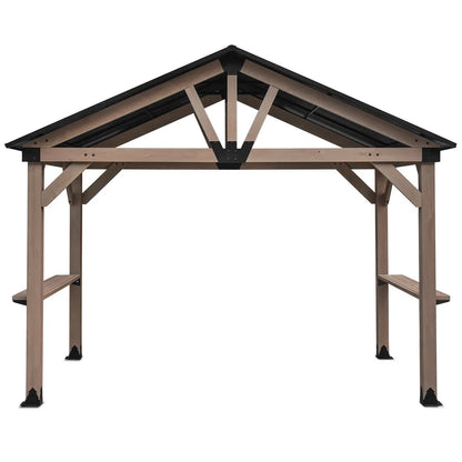 Yardtopia Oslo XL 3.6m x 2.4m BBQ/Grill Timber & Steel Gable Roof Gazebo