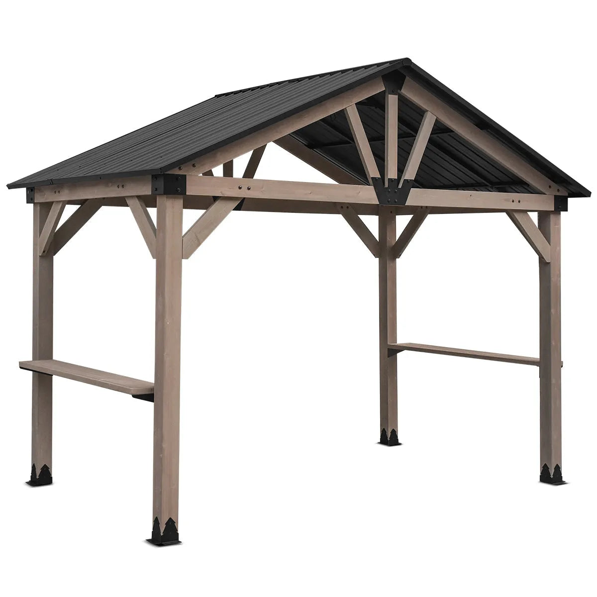 Yardtopia Oslo XL 3.6m x 2.4m BBQ/Grill Timber & Steel Gable Roof Gazebo