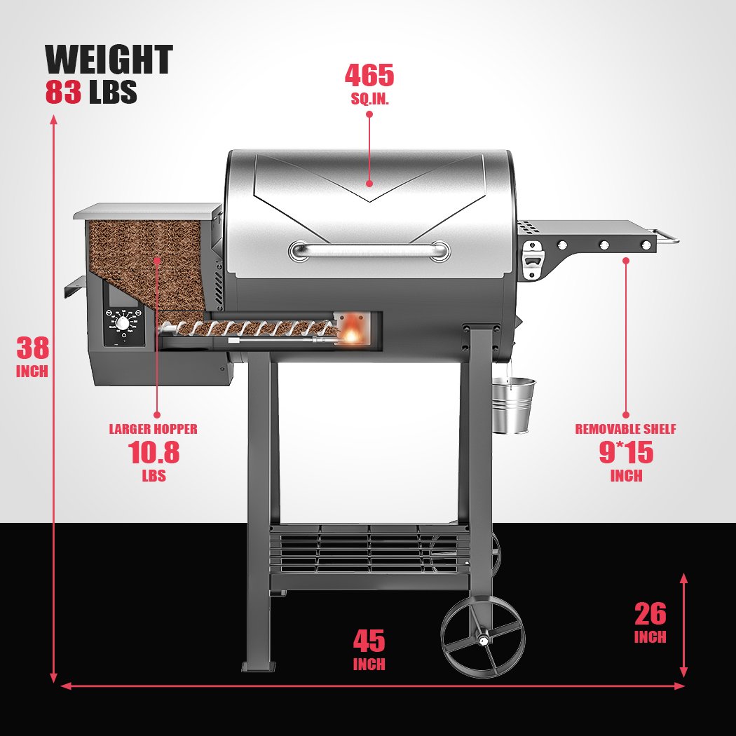 Asmoke AS500N-2 WOOD PELLET GRILL SILVER AS500