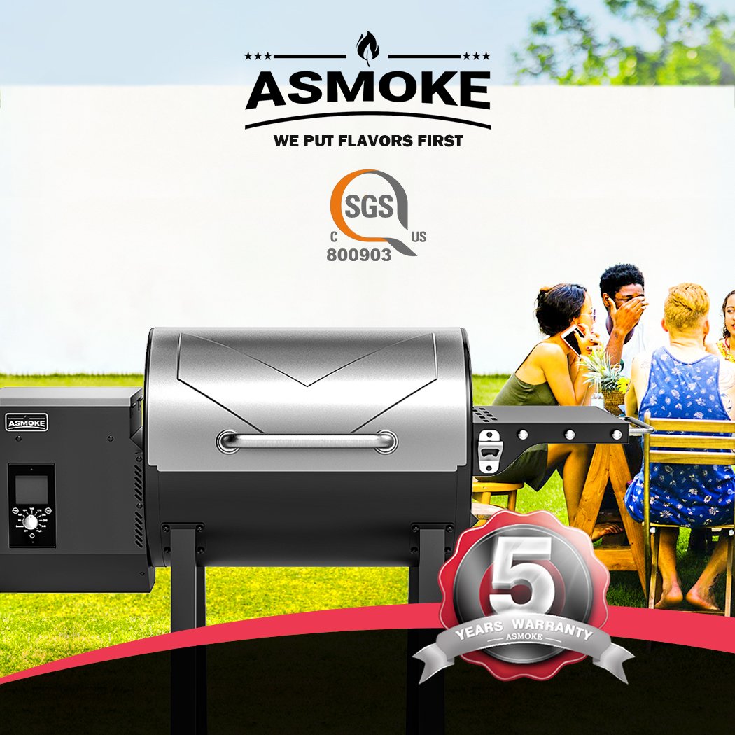 Asmoke AS500N-2 WOOD PELLET GRILL SILVER AS500