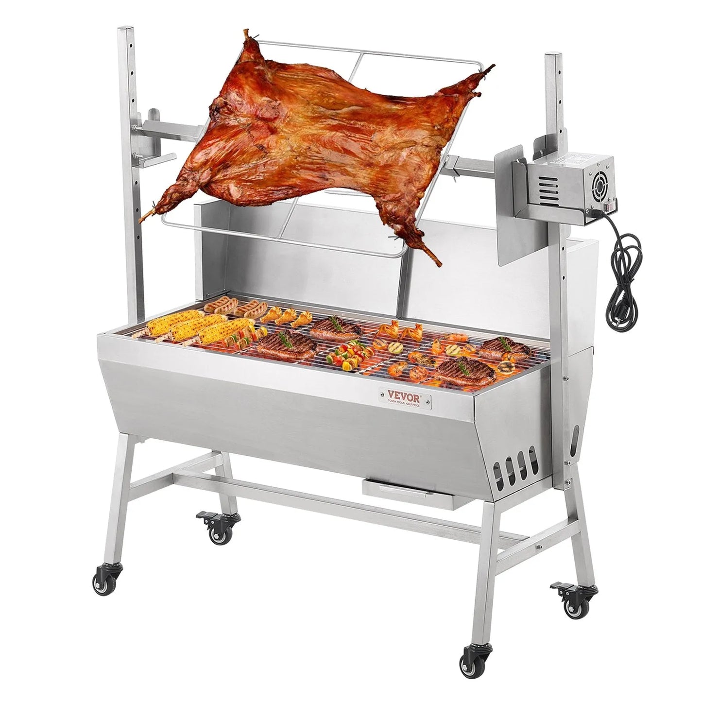 VEVOR Rotisserie Grill with Windscreen