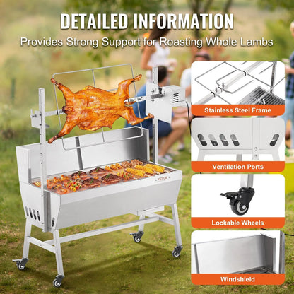 VEVOR Rotisserie Grill with Windscreen