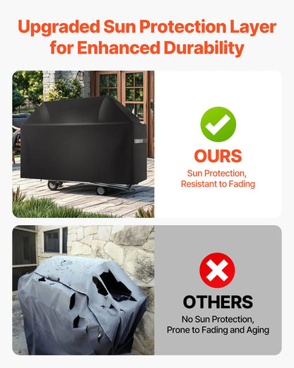 VEVOR 65 inch Grill Cover Heavy Duty BBQ Gas Grill Cover Outdoor Waterproof